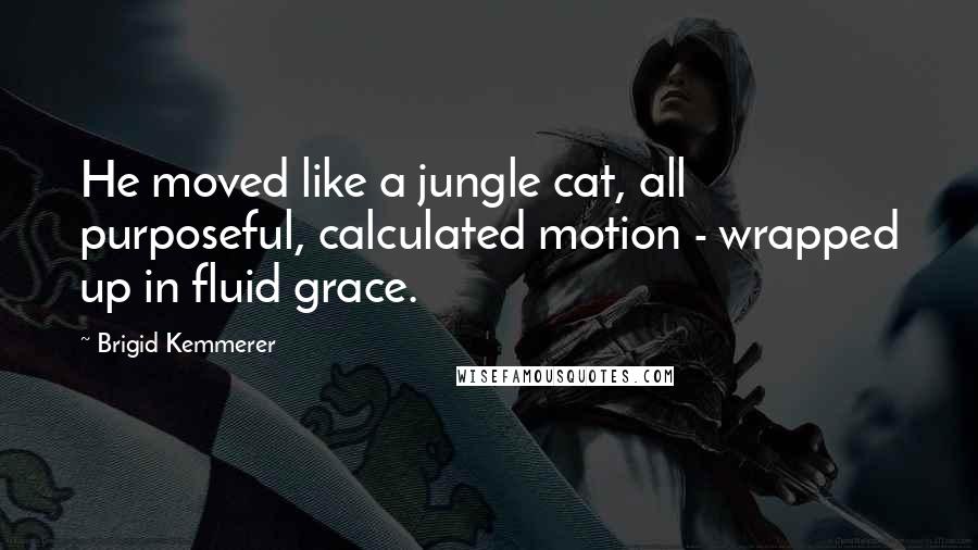 Brigid Kemmerer Quotes: He moved like a jungle cat, all purposeful, calculated motion - wrapped up in fluid grace.