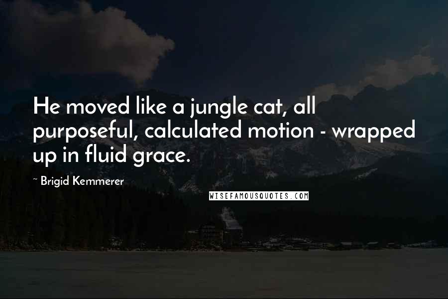 Brigid Kemmerer Quotes: He moved like a jungle cat, all purposeful, calculated motion - wrapped up in fluid grace.