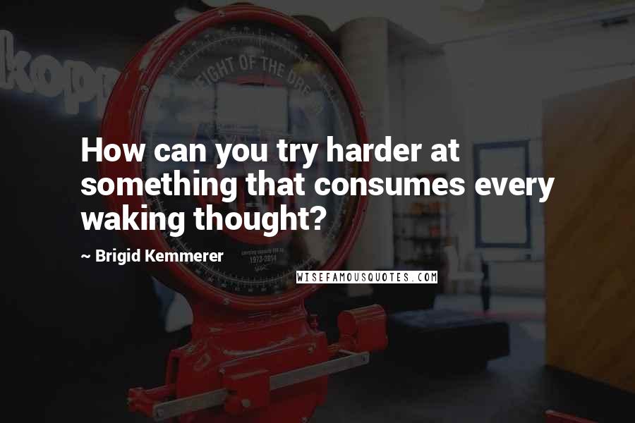 Brigid Kemmerer Quotes: How can you try harder at something that consumes every waking thought?