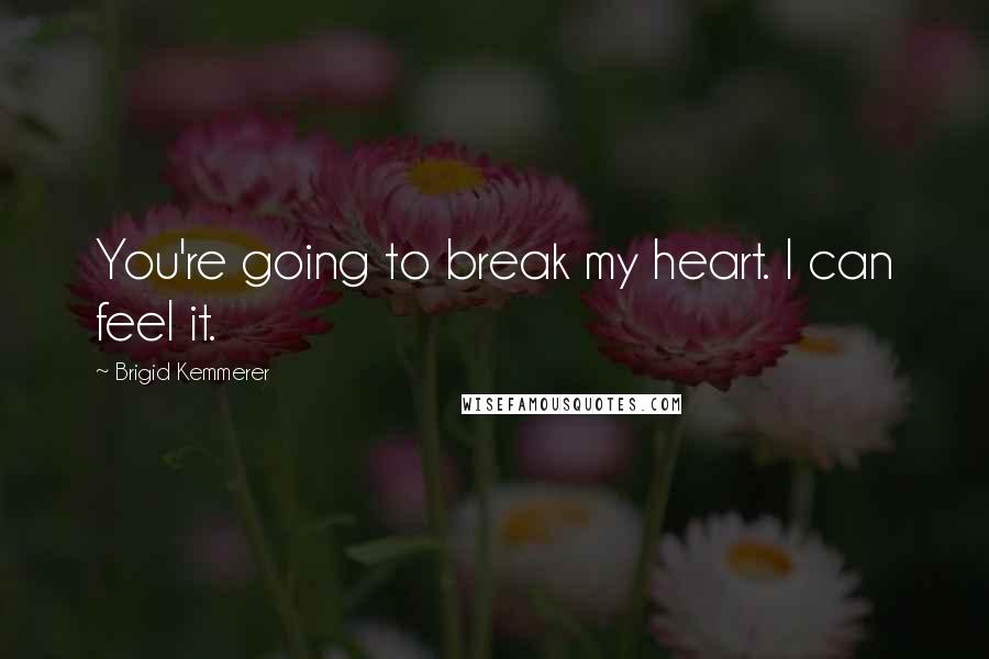 Brigid Kemmerer Quotes: You're going to break my heart. I can feel it.