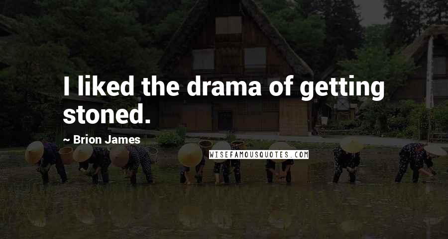 Brion James Quotes: I liked the drama of getting stoned.