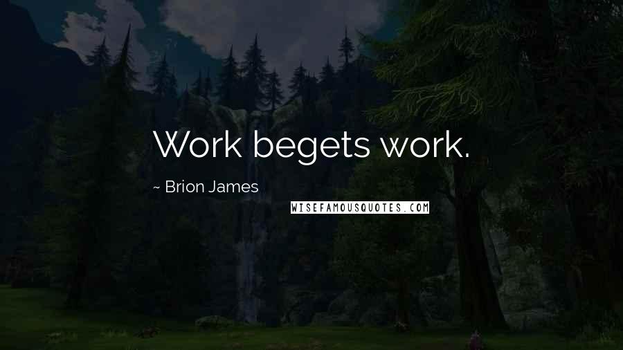 Brion James Quotes: Work begets work.