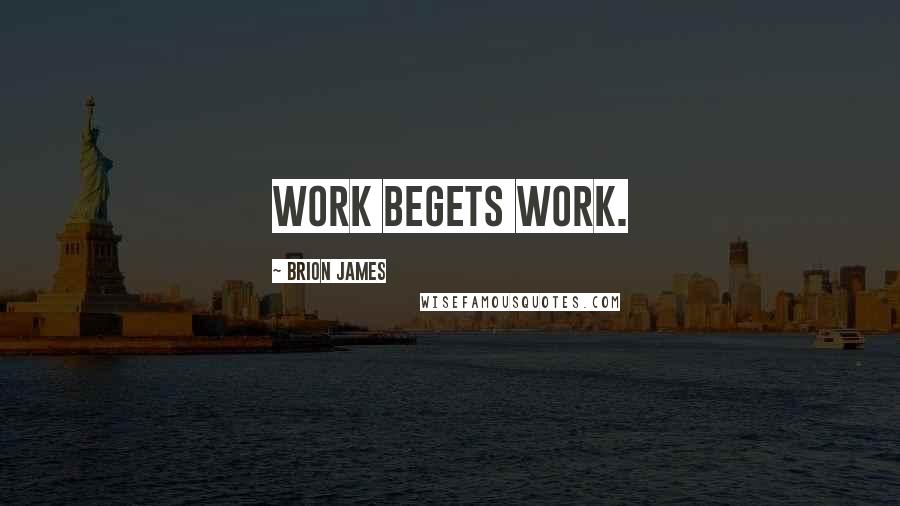 Brion James Quotes: Work begets work.