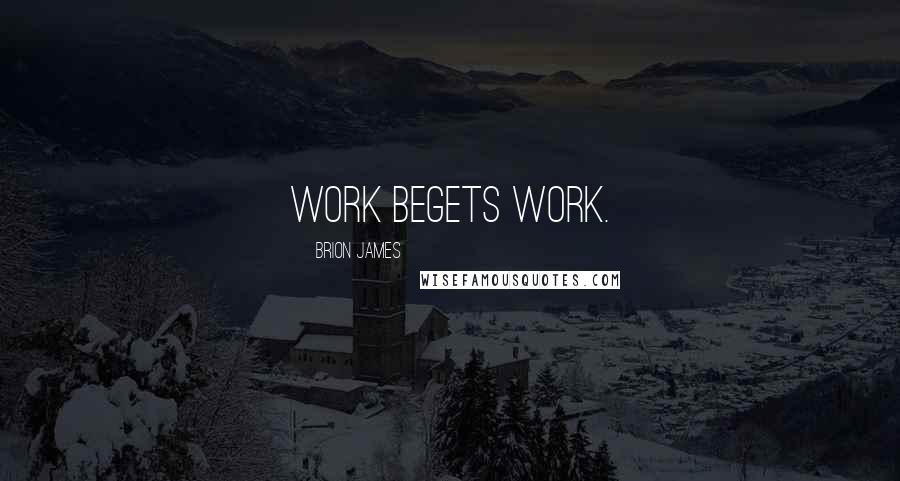 Brion James Quotes: Work begets work.