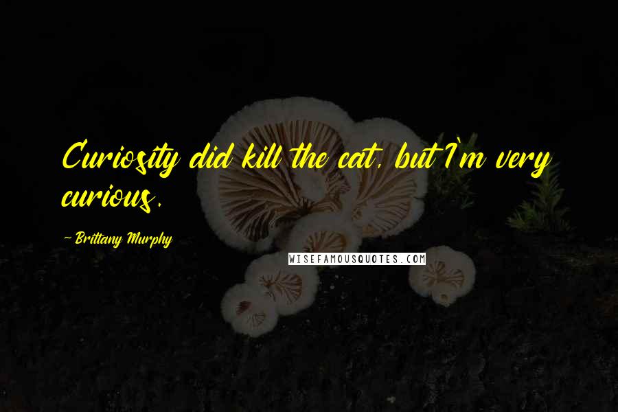 Brittany Murphy Quotes: Curiosity did kill the cat, but I'm very curious.