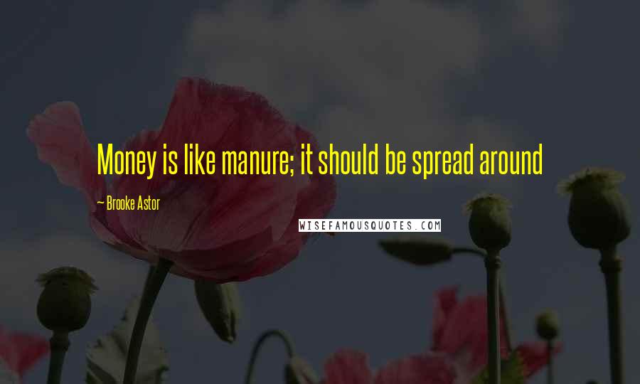 Brooke Astor Quotes: Money is like manure; it should be spread around