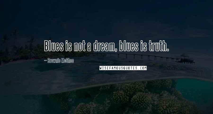 Brownie McGhee Quotes: Blues is not a dream, blues is truth.