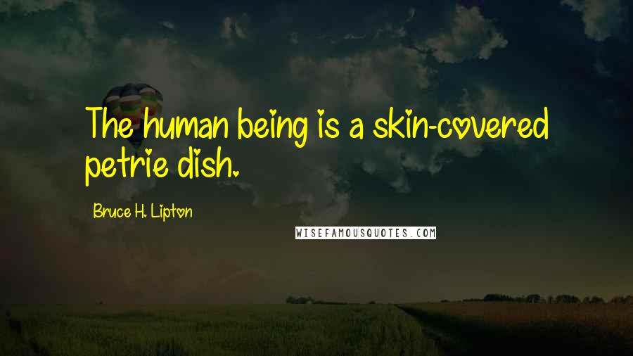 Bruce H. Lipton Quotes: The human being is a skin-covered petrie dish.