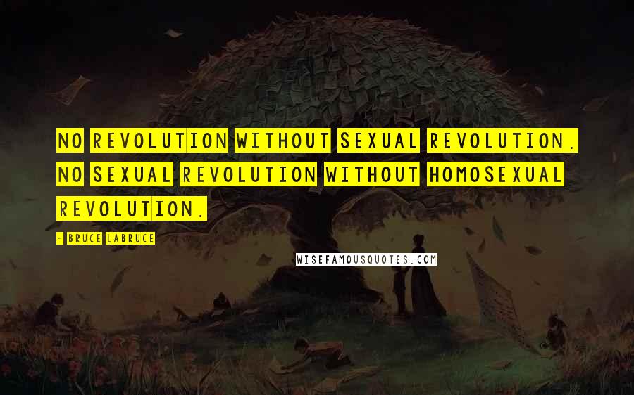Bruce LaBruce Quotes: No revolution without sexual revolution. No sexual revolution without homosexual revolution.