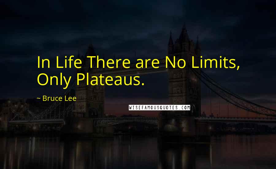Bruce Lee Quotes: In Life There are No Limits, Only Plateaus.