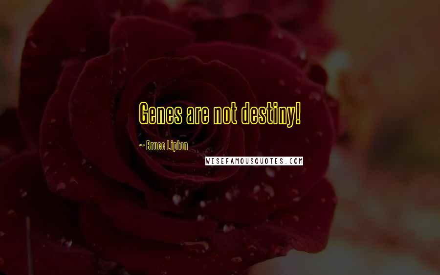 Bruce Lipton Quotes: Genes are not destiny!