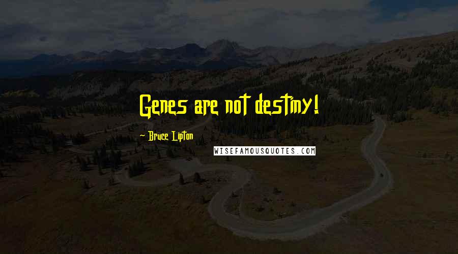 Bruce Lipton Quotes: Genes are not destiny!