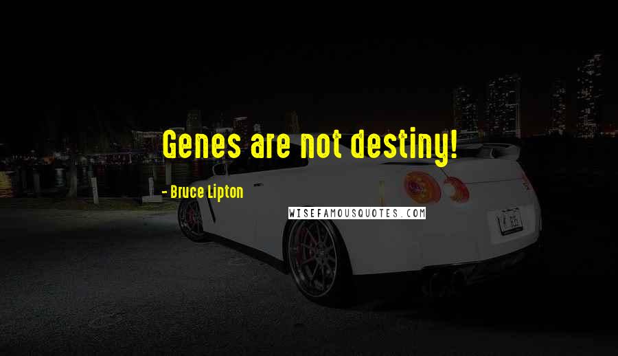 Bruce Lipton Quotes: Genes are not destiny!