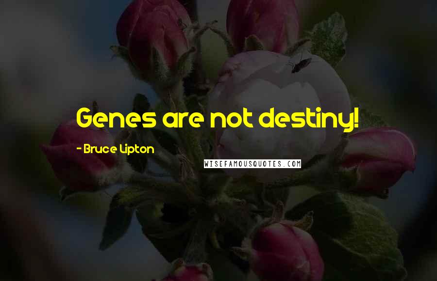 Bruce Lipton Quotes: Genes are not destiny!