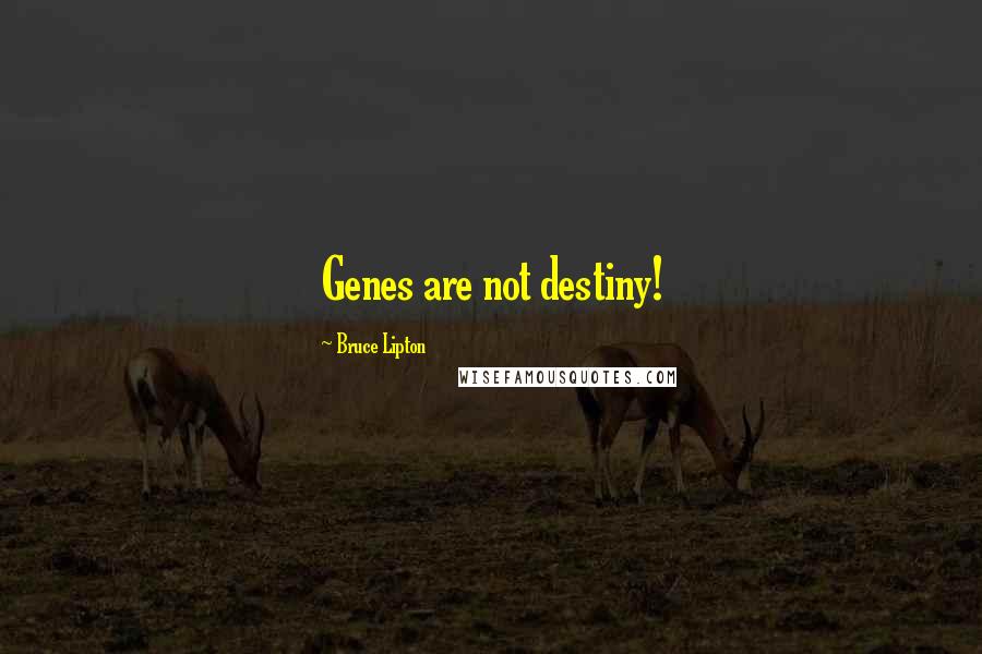 Bruce Lipton Quotes: Genes are not destiny!