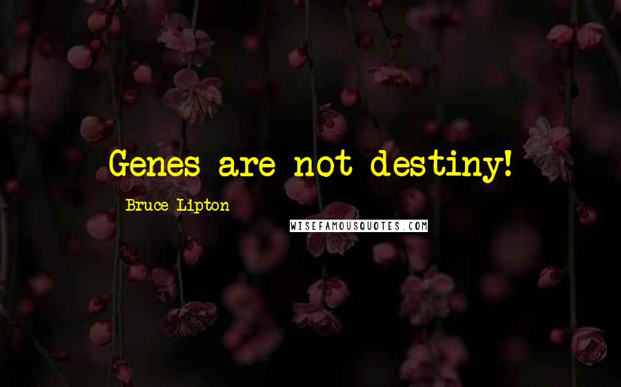 Bruce Lipton Quotes: Genes are not destiny!