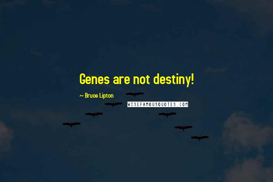 Bruce Lipton Quotes: Genes are not destiny!