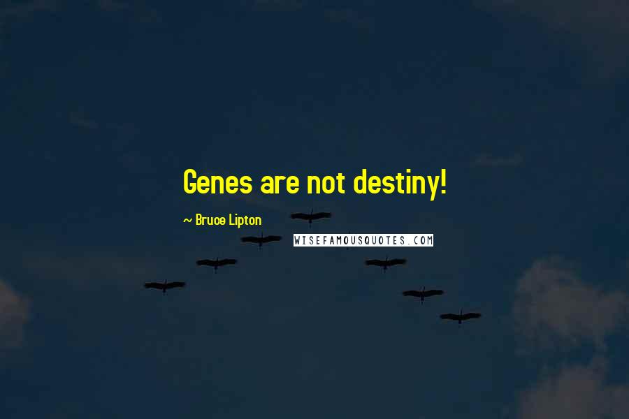 Bruce Lipton Quotes: Genes are not destiny!