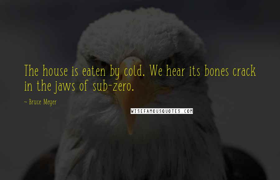 Bruce Meyer Quotes: The house is eaten by cold. We hear its bones crack in the jaws of sub-zero.