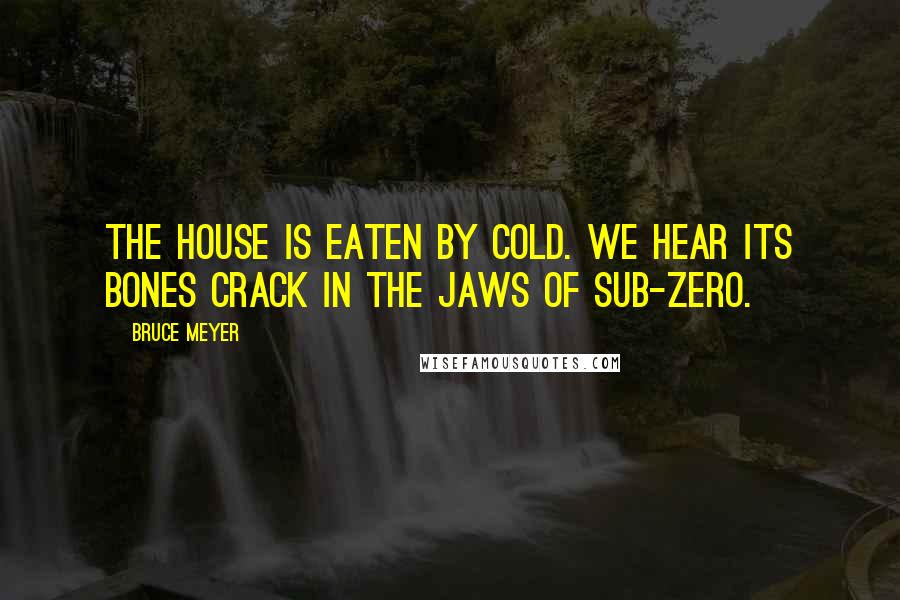 Bruce Meyer Quotes: The house is eaten by cold. We hear its bones crack in the jaws of sub-zero.