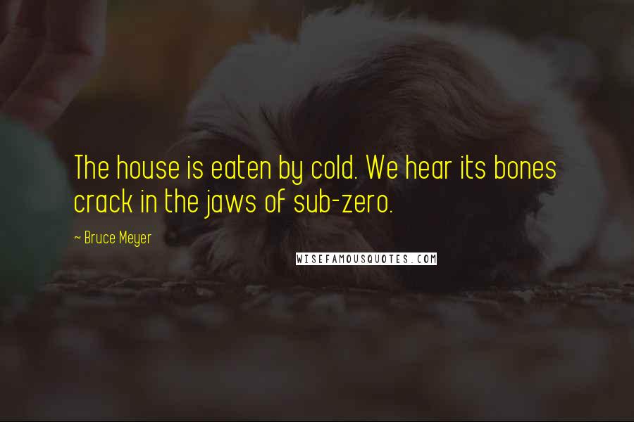 Bruce Meyer Quotes: The house is eaten by cold. We hear its bones crack in the jaws of sub-zero.