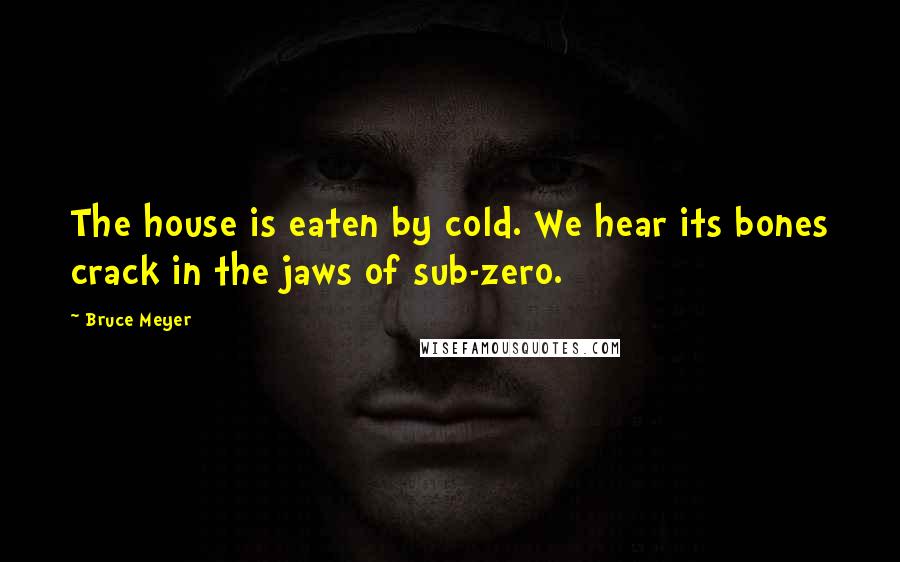 Bruce Meyer Quotes: The house is eaten by cold. We hear its bones crack in the jaws of sub-zero.