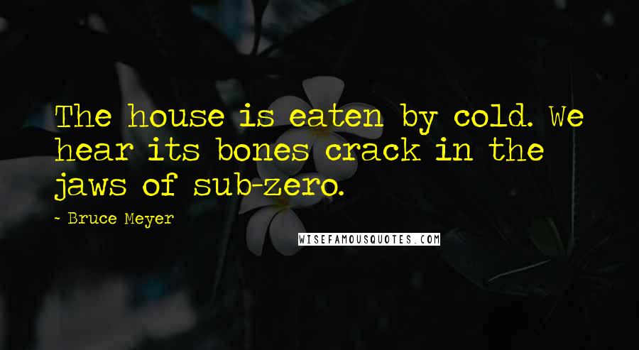 Bruce Meyer Quotes: The house is eaten by cold. We hear its bones crack in the jaws of sub-zero.