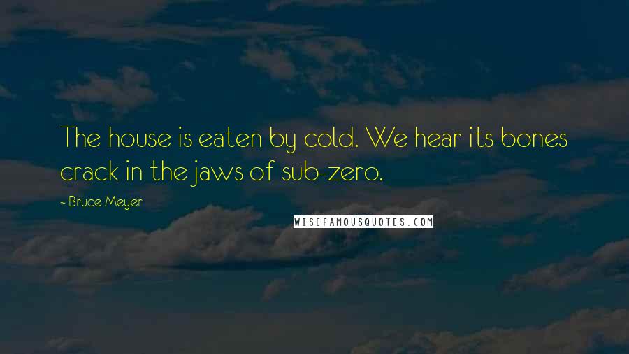 Bruce Meyer Quotes: The house is eaten by cold. We hear its bones crack in the jaws of sub-zero.