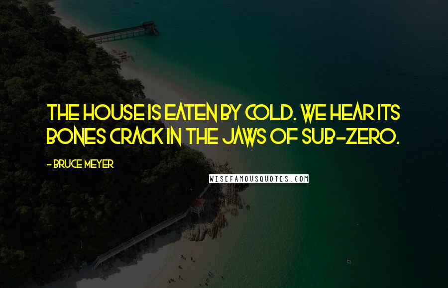 Bruce Meyer Quotes: The house is eaten by cold. We hear its bones crack in the jaws of sub-zero.