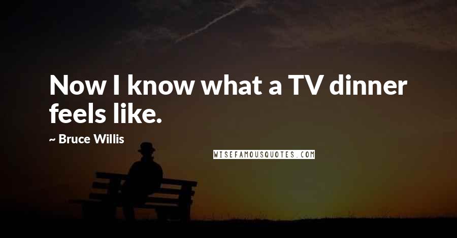 Bruce Willis Quotes: Now I know what a TV dinner feels like.