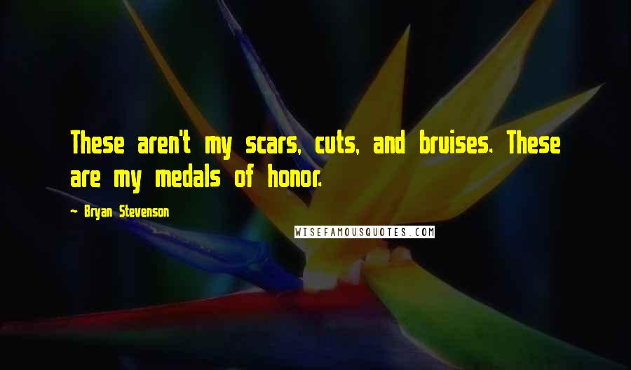Bryan Stevenson Quotes: These aren't my scars, cuts, and bruises. These are my medals of honor.