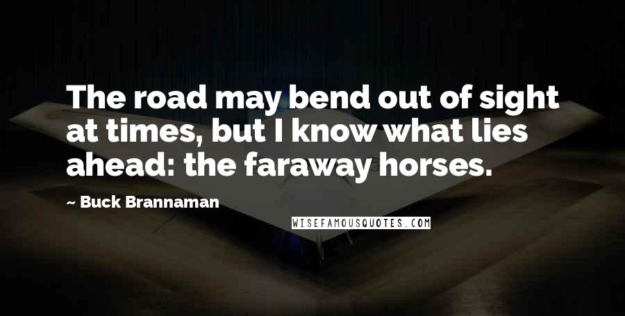 Buck Brannaman Quotes: The road may bend out of sight at times, but I know what lies ahead: the faraway horses.