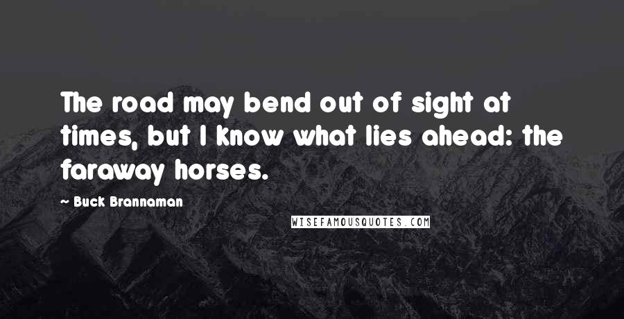Buck Brannaman Quotes: The road may bend out of sight at times, but I know what lies ahead: the faraway horses.