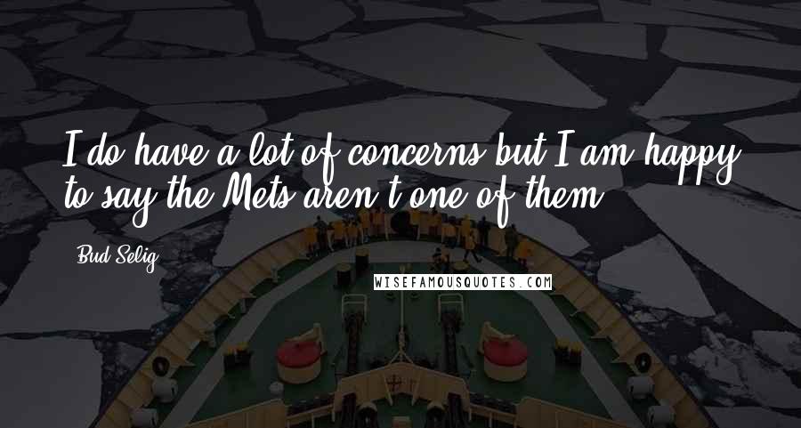 Bud Selig Quotes: I do have a lot of concerns but I am happy to say the Mets aren't one of them.