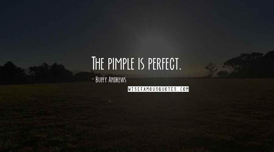 Buffy Andrews Quotes: The pimple is perfect.