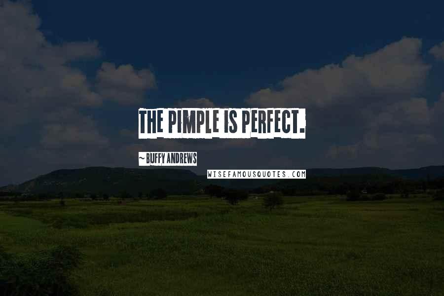 Buffy Andrews Quotes: The pimple is perfect.