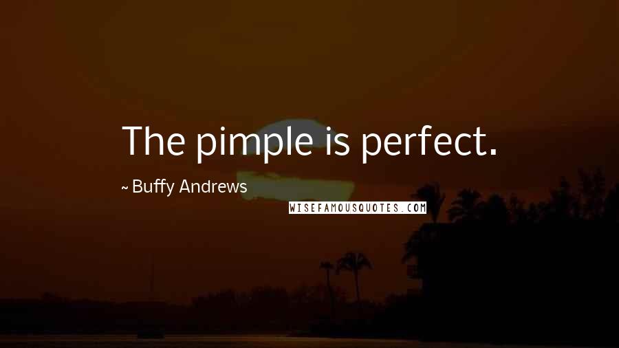 Buffy Andrews Quotes: The pimple is perfect.