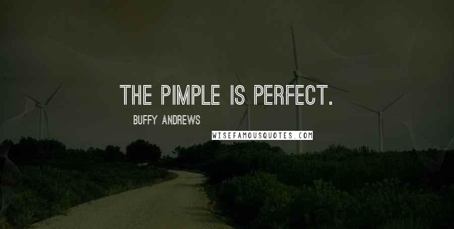 Buffy Andrews Quotes: The pimple is perfect.