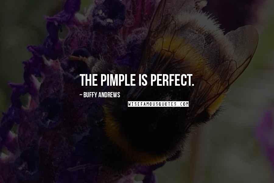 Buffy Andrews Quotes: The pimple is perfect.