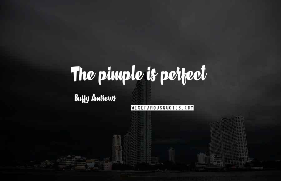 Buffy Andrews Quotes: The pimple is perfect.