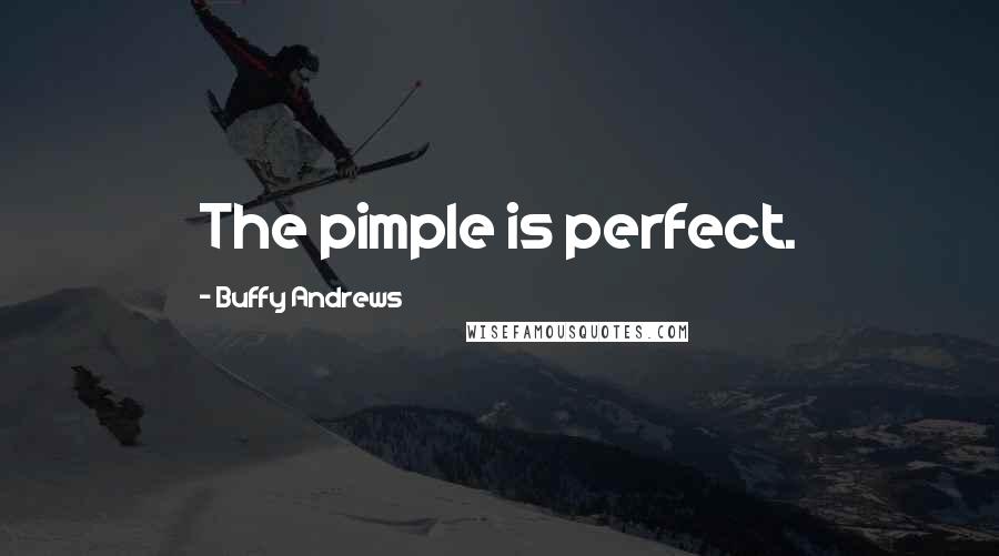 Buffy Andrews Quotes: The pimple is perfect.