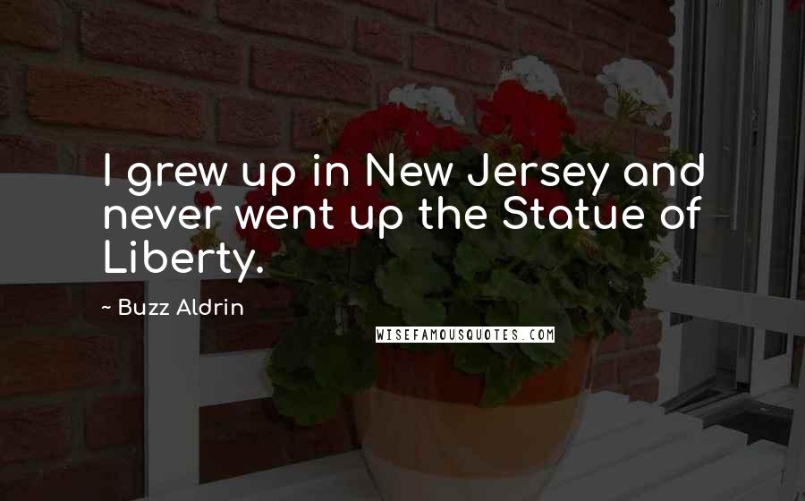 Buzz Aldrin Quotes: I grew up in New Jersey and never went up the Statue of Liberty.