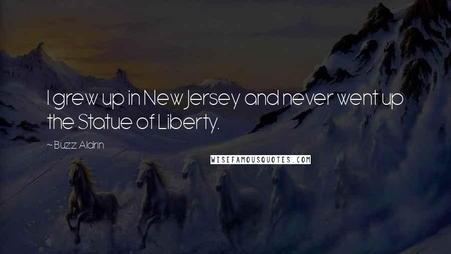 Buzz Aldrin Quotes: I grew up in New Jersey and never went up the Statue of Liberty.