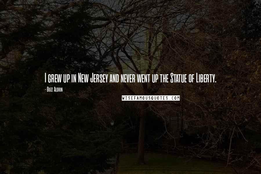 Buzz Aldrin Quotes: I grew up in New Jersey and never went up the Statue of Liberty.