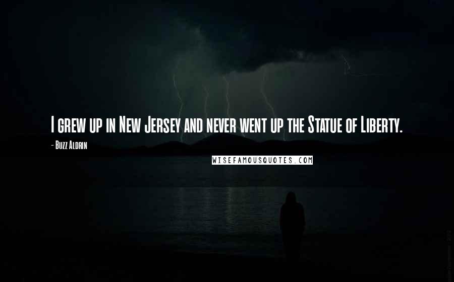 Buzz Aldrin Quotes: I grew up in New Jersey and never went up the Statue of Liberty.