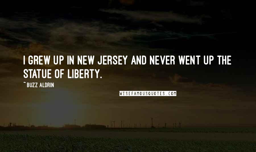 Buzz Aldrin Quotes: I grew up in New Jersey and never went up the Statue of Liberty.