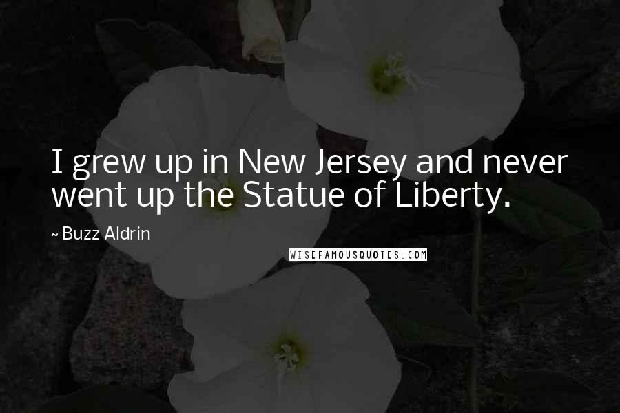 Buzz Aldrin Quotes: I grew up in New Jersey and never went up the Statue of Liberty.