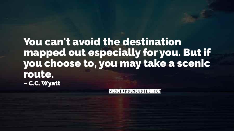 C.C. Wyatt Quotes: You can't avoid the destination mapped out especially for you. But if you choose to, you may take a scenic route.