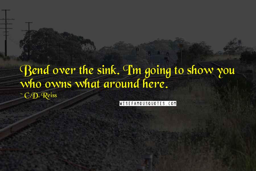 C.D. Reiss Quotes: Bend over the sink. I'm going to show you who owns what around here.