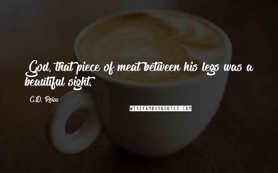 C.D. Reiss Quotes: God, that piece of meat between his legs was a beautiful sight.